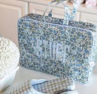 Walker Valentine Monogrammed Medium Top Handled Cosmetic Bag