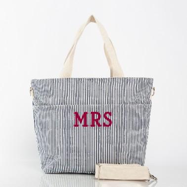 Personalized Stripes Cooler Tote  Home & Garden > Kitchen & Dining > Food & Beverage Carriers > Lunch Boxes & Totes