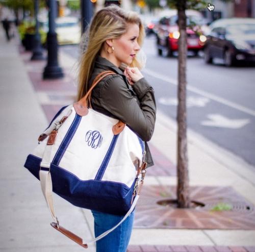 Monogrammed Weekender Tote Bag  Luggage & Bags > Duffel Bags